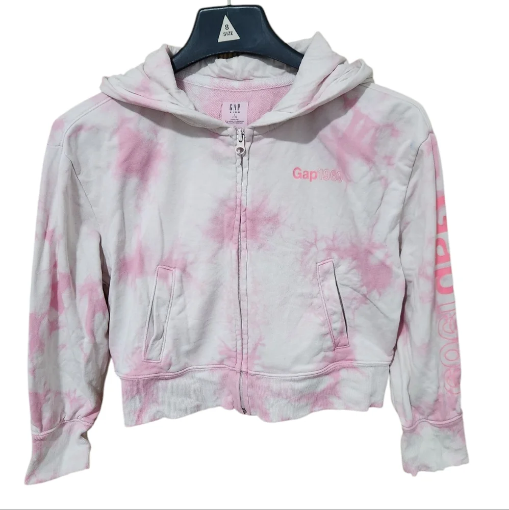 GAP Kids Pink Tie-Dye Hoodie Sweatshirt Size 10